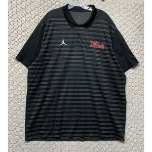 Jordan Dri-Fit Coach Victory Nike Polo Shirt Mens 2XL Black Gray wildcats FN6924